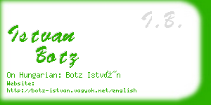 istvan botz business card